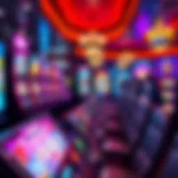 Vibrant display of various online casino games