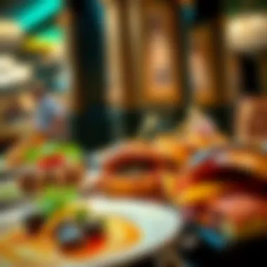 Exquisite Dishes That Tempt the Palate Close-up of exquisite dishes served at the Amelia Belle Casino Buffet