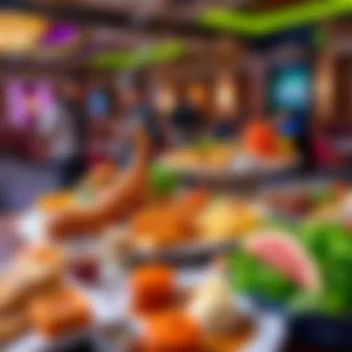 A lavish spread of delicacies showcasing the buffet variety at Amelia Belle Casino