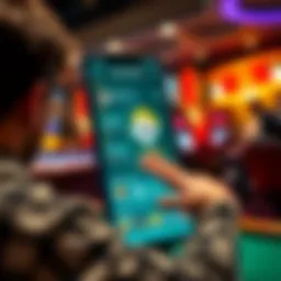 User interacting with a cash game app interface