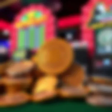 A collection of tokens and chips, symbolizing casino winnings