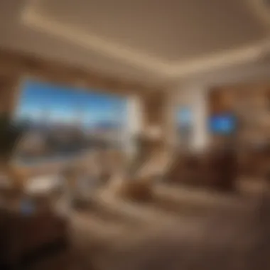 Elegant Suite with Stunning Strip View Elegant hotel suite with Strip view