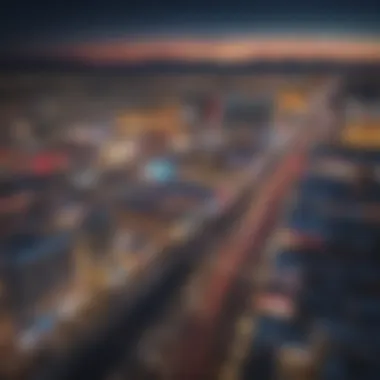 Night view of Las Vegas Strip illuminated