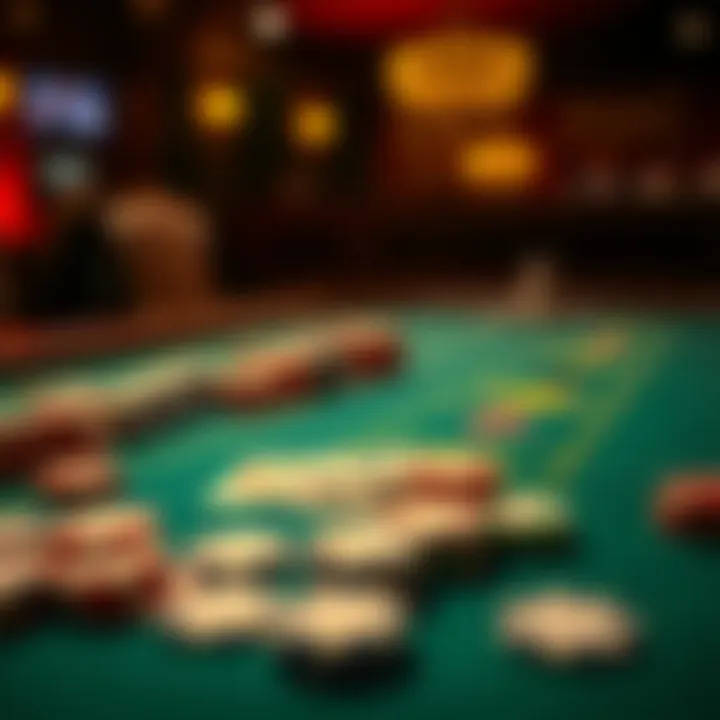 Engaging Poker Table Setup An engaging poker table setup showcasing cards and chips