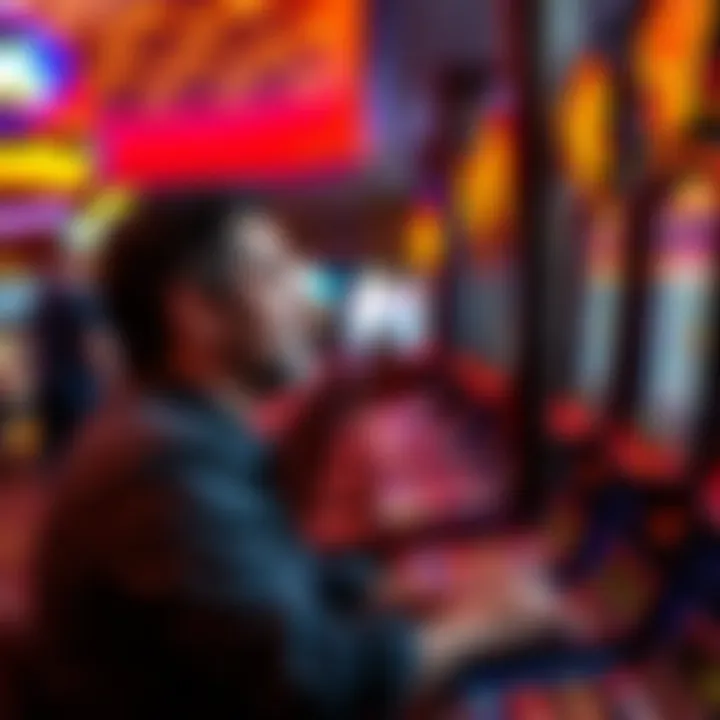 A player engaged in a thrilling slot game experience
