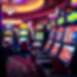 Vibrant slot machines with colorful displays and themes