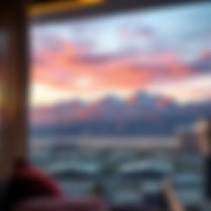 Breathtaking mountain view from a hotel room