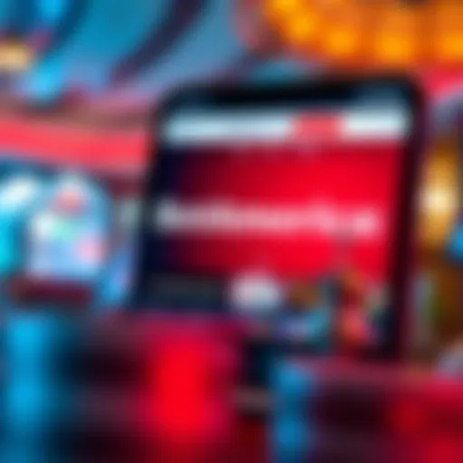 Visual representation of the BetAmerica app interface