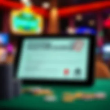 Responsible gaming tips displayed on a tablet