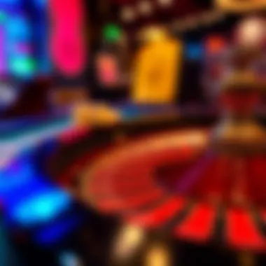 Intricate Design of Cash Roulette Table A close-up view of a cash roulette table featuring vibrant colors and detailed design.