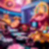 Illustration of various casino games available on mobile apps