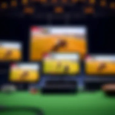 Various devices displaying the Cheltenham Races live stream