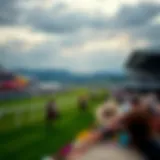 Spectacular view of Cheltenham Racecourse during a live event