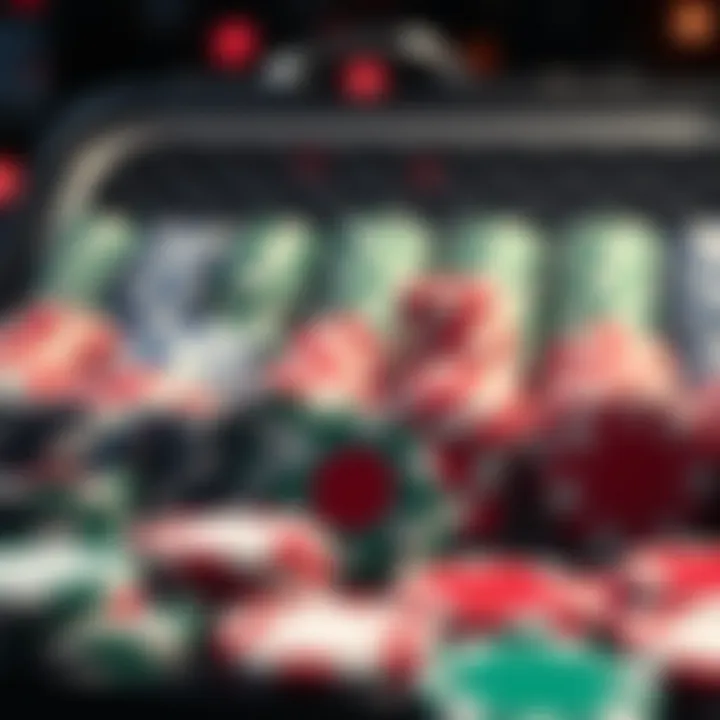 A well-organized collection of poker chips in a premium case