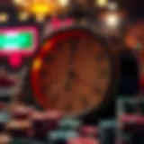 A clock highlighting optimal gambling hours