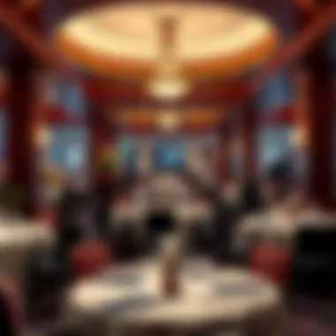 Elegant dining area with diverse culinary offerings and ambiance.