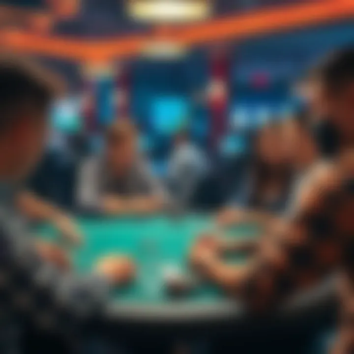A group of friends enjoying poker together using play along apps for strategy