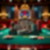 Elegant poker set displayed on a polished table