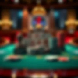 Elegant poker set displayed on a polished table