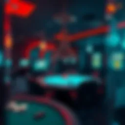 Illustration showing a secure online poker environment