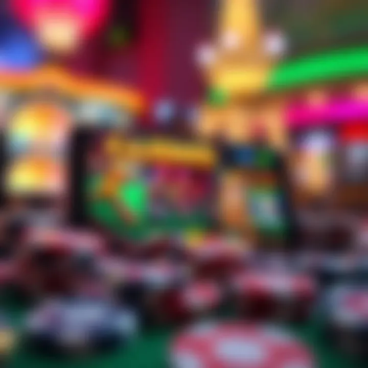 A vibrant mobile app showcasing casino games