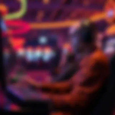 A player immersed in an online casino experience