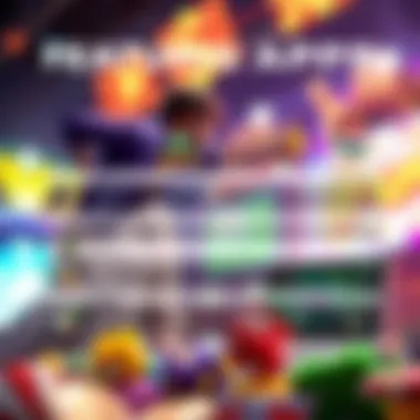 A comparison chart illustrating features of various gaming apps