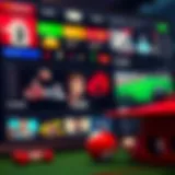 A modern online betting interface showcasing various sports options