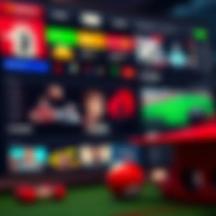 Diverse Sports Betting Options A modern online betting interface showcasing various sports options