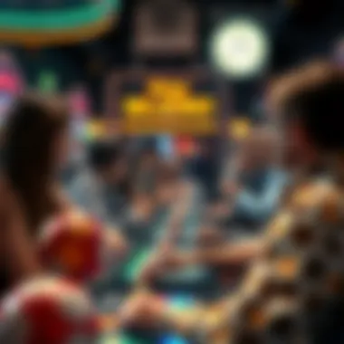 Social Interaction in Blackout Bingo A group of players interacting in a virtual bingo game environment