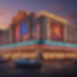 Exterior view of a vibrant casino near JFK Airport