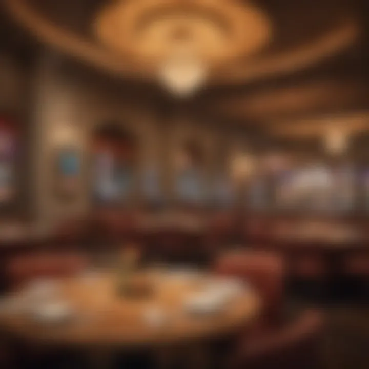 Dining options available at a casino