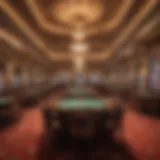 Luxurious casino interior highlighting gaming tables