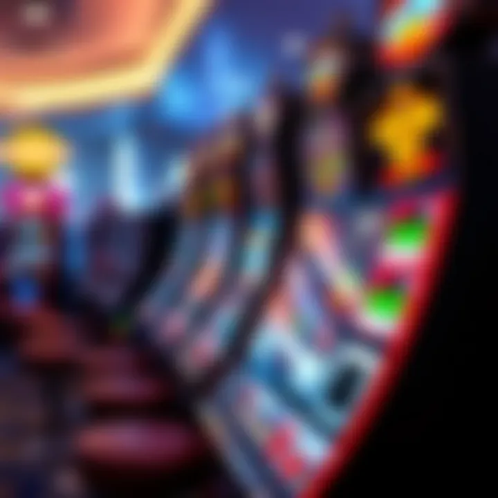 A collection of various slot machines