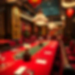 A beautifully arranged Baccarat table in an elegant casino setting