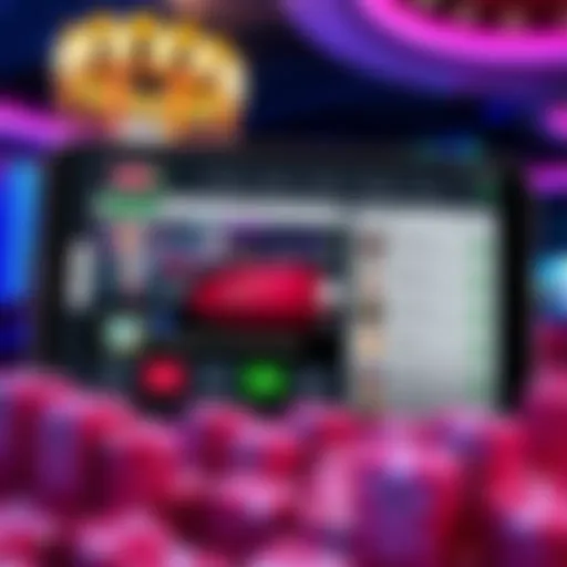 Overview of the EPT app interface showcasing gameplay features