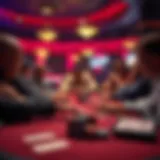 Dramatic poker tournament scene