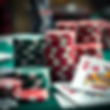 The Essential Elements of Poker: Chips and Cards Close-up of poker chips and cards