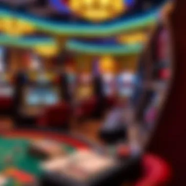 Close-up of diverse gaming options available at Foxwood Casino, including card games and slots