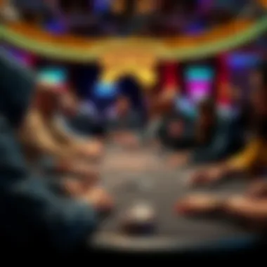 Engaging Poker Experience: Free Games in Action Close-up of a poker table with players enjoying a free game