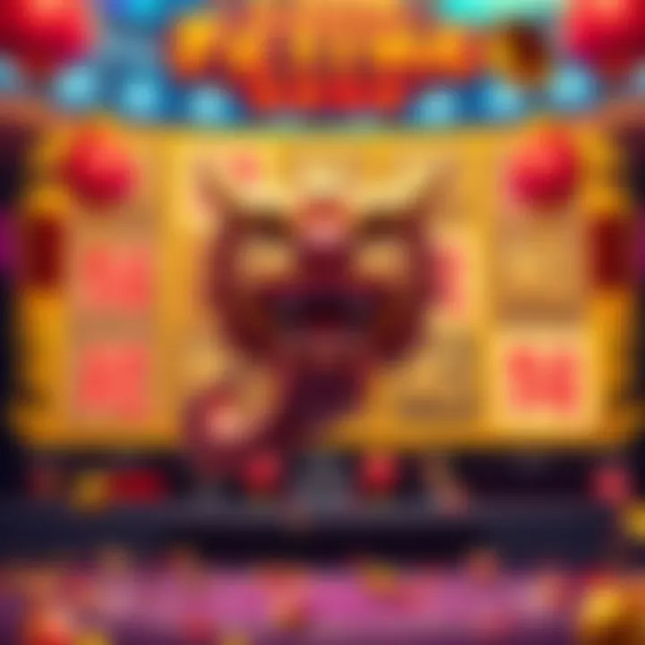 Symbol and payline structure of the Lion Festival Slot