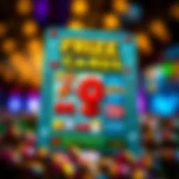 A vibrant scratch card showcasing various prize symbols