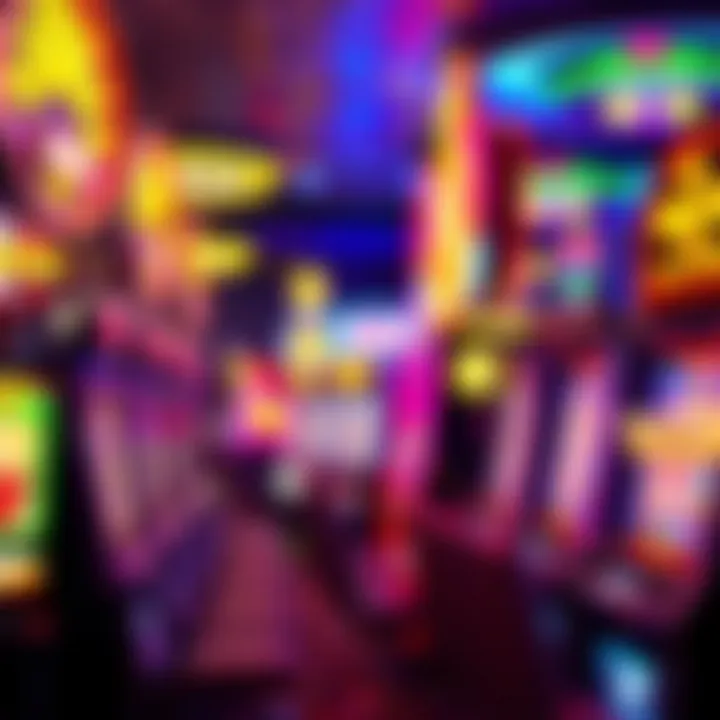 Vibrant slot machine display in a Las Vegas casino