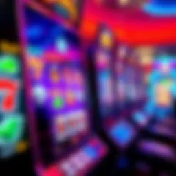 Vibrant display of a slot machine game interface