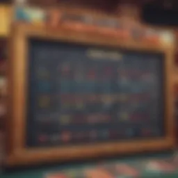 Vibrant casino promotions board showcasing various offers