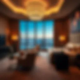 Luxurious suite at a Las Vegas hotel without resort fees