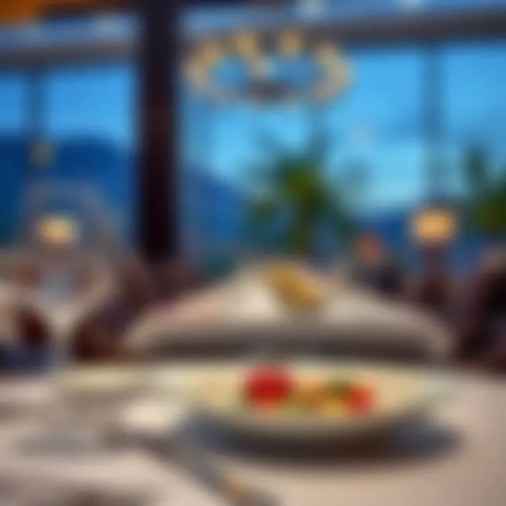 Gourmet Dining at Ilani Resort Elegant dining setting showcasing a gourmet meal