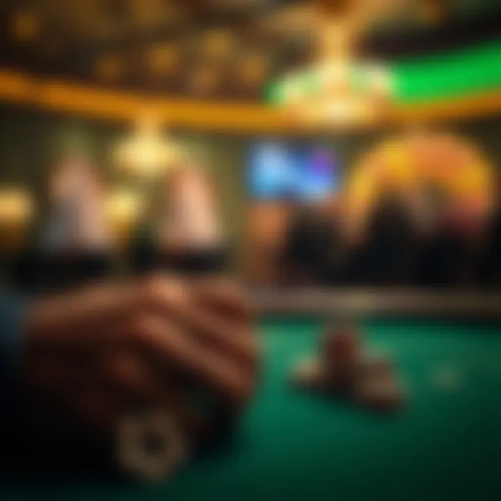 A depiction of the psychological aspects of gambling and luck