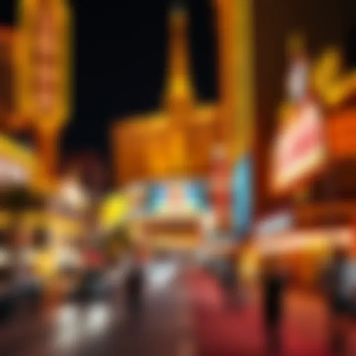 The famous Las Vegas Strip showcasing entertainment venues