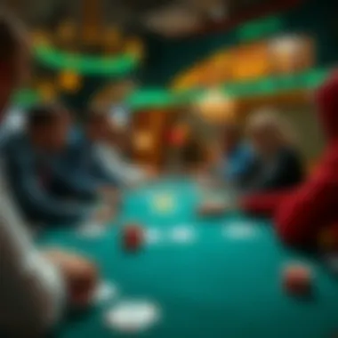 An engaging visual of an animated poker game, depicting strategic gameplay and player interactions.